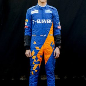 Lando Norris, McLaren 7 Eleven F1 Kart Racing Suit – Premium Motorsport Suit with Custom Logos