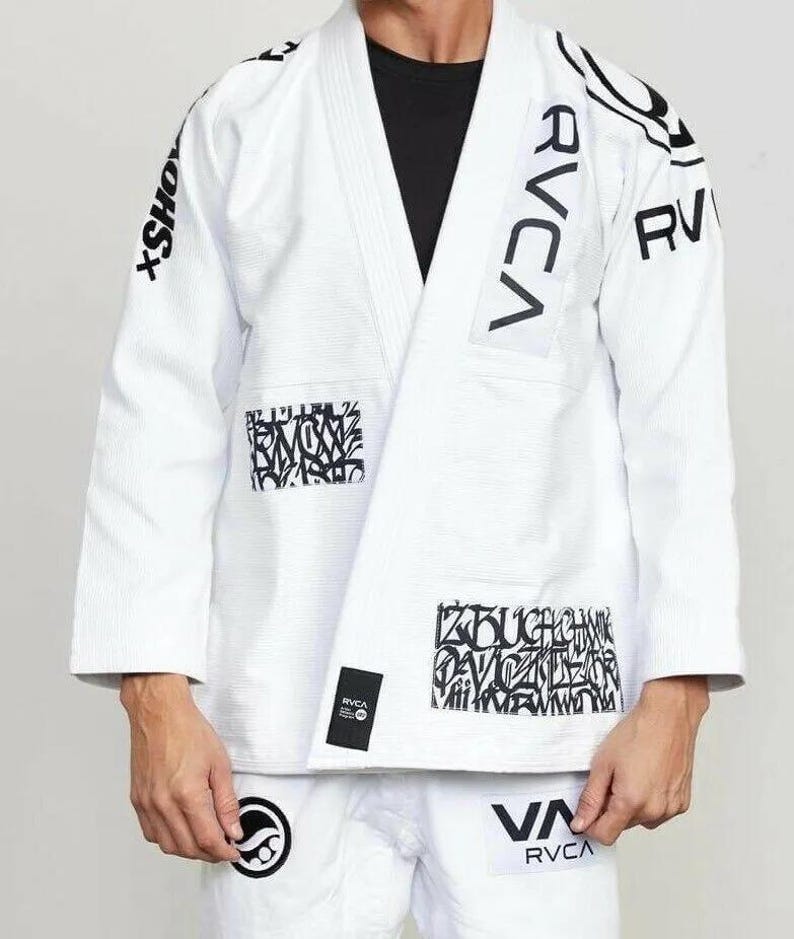 Shoyoroll BJJ Suit - Premium 2025 white Martial Arts Uniform with Embroidered Logos + bag