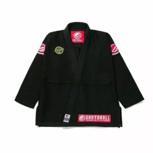 Shoyoroll BJJ Suit – Premium 2025 black Martial Arts Uniform with Embroidered Logos + bag
