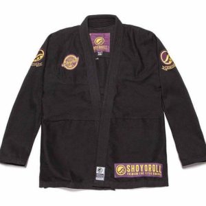 Shoyoroll BJJ Suit – Premium 2025 black Martial Arts Uniform with Embroidered Logos + bag