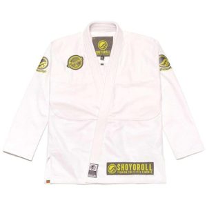 Shoyoroll BJJ Suit – Premium 2025 white Martial Arts Uniform with Embroidered Logos + bag