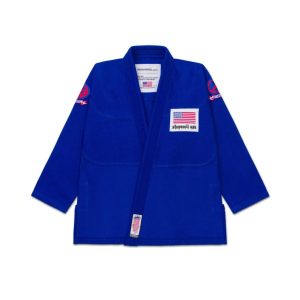 Shoyoroll BJJ Suit – Premium 2025 blue Martial Arts Uniform with Embroidered Logos + bag