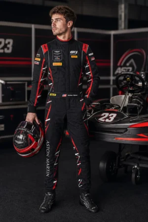 Custom 2026 kart racing suit, go-kart suit, motorsport racing overall, professional racing suit, karting apparel, racing driver suit, FIA style kart suit, sublimated racing suit, sponsor logo racing suit, lightweight karting suit, breathable racing overall, padded motorsport suit, custom racing overalls, premium kart racing gear, Monster Energy suit, McLaren racing suit, Audi Sport suit, black racing suit, orange racing suit, racing jumpsuit, kart driver apparel