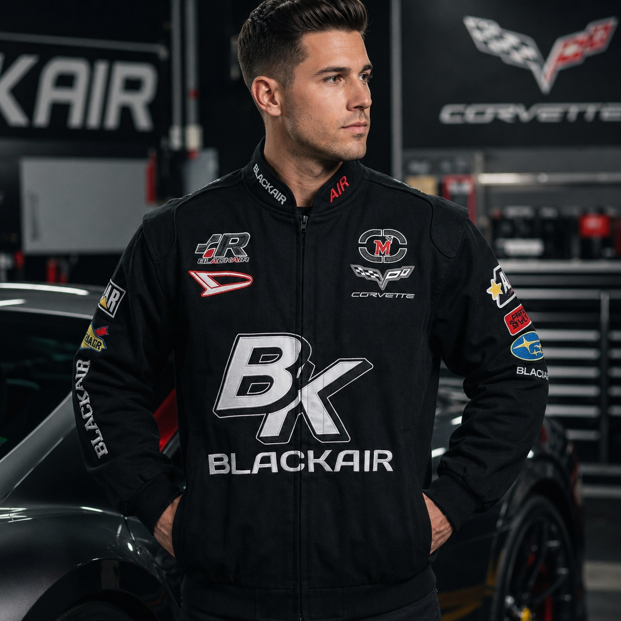 Y2K F1 Bomber Jacket – Retro racing-inspired design, high-quality embroidery, premium materials, unisex oversized fit, bold motorsport aesthetic, lightweight & durable, collector’s edition, perfect for casual wear or gifting, nostalgic 90s streetwear style, embroidered patches, trendy and stylish outerwear, ideal for racing fans, statement piece for men & women, classic yet modern fashion, must-have for vintage lovers- Subaru jacket