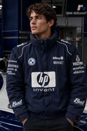 Y2K F1 Bomber Jacket – Retro racing-inspired design, high-quality embroidery, premium materials, unisex oversized fit, bold motorsport aesthetic, lightweight & durable, collector’s edition, perfect for casual wear or gifting, nostalgic 90s streetwear style, embroidered patches, trendy and stylish outerwear, ideal for racing fans, statement piece for men & women, classic yet modern fashion, must-have for vintage lovers- Subaru jacket