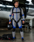 Custom skydiving suit for professional skydivers, freefly training, wind tunnel flying, and parachuting. Durable technical fabric, reinforced stitching, flexible fit, aerodynamic design, and customizable colors, logos, and sizing. Ideal for skydiving teams, freefall practice, tunnel training, and extreme sports apparel.